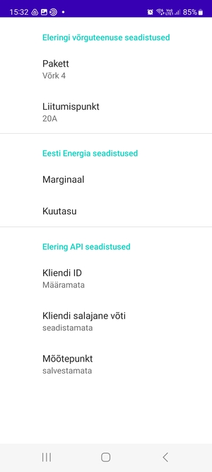 elering-api-seadistamata